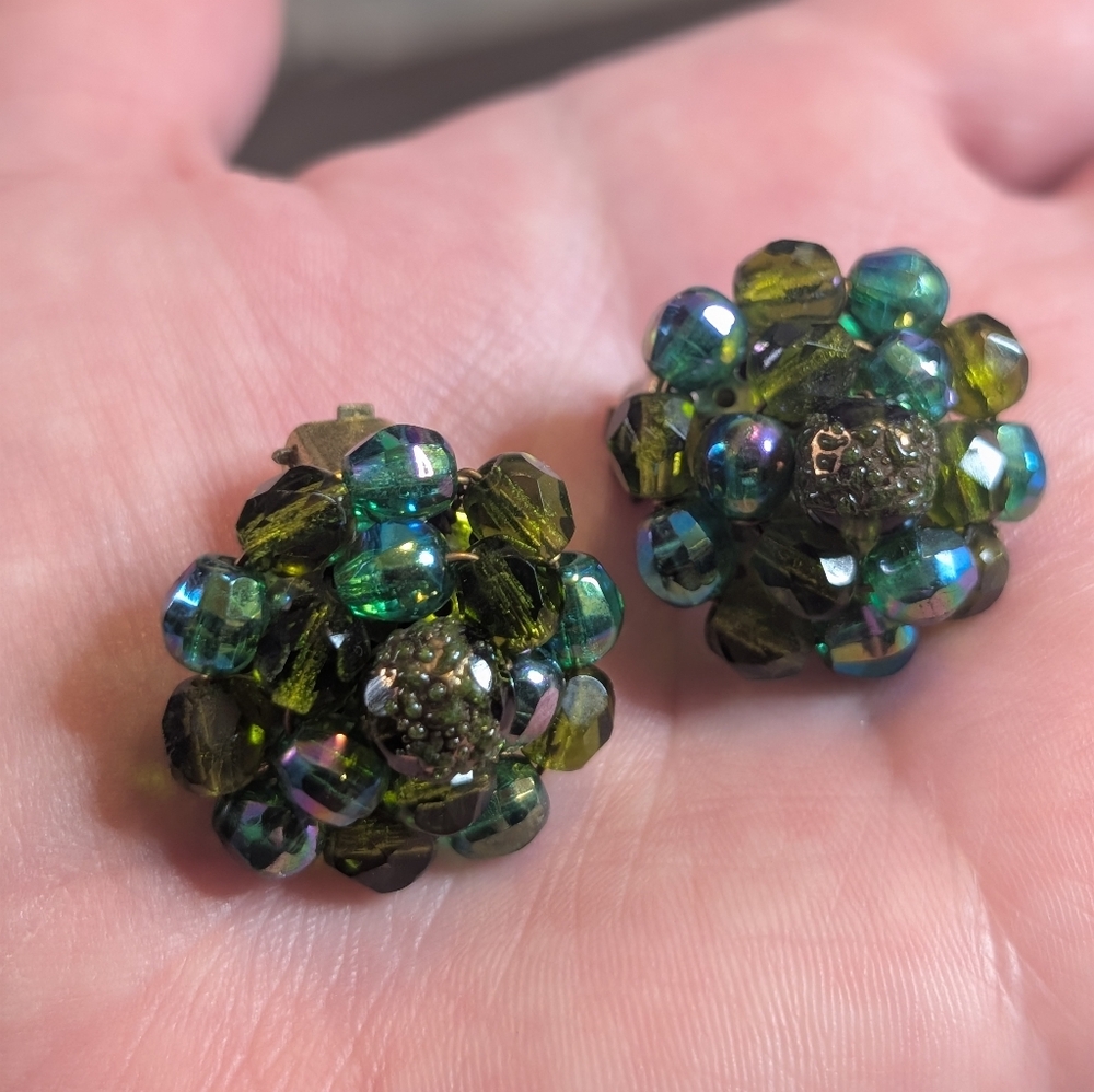 Vintage 1950s West Germany Clip-On Earrings